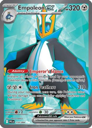 Empoleon ex 114/094 - Holofoil Phantasmal Flames Ultra Rare - Pokémon TCG Card