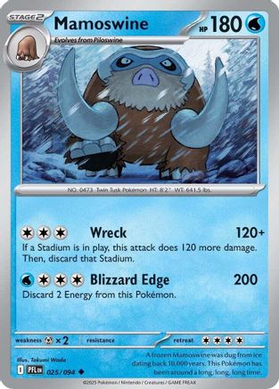 Mamoswine 025  ME02 Phantasmal Flames - Uncommon ME02: Phantasmal Flames Pokemon Single  Squirtle Squad Card Shop.