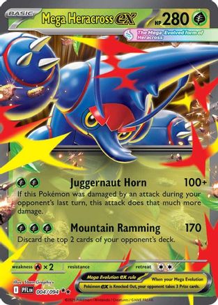 Mega Heracross ex 004 (H) - Phantasmal Flames - DR
