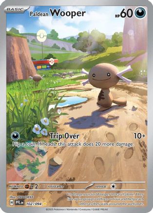 Paldean Wooper 102/094 – Phantasmal Flames – Illustration Rare Pokémon Card