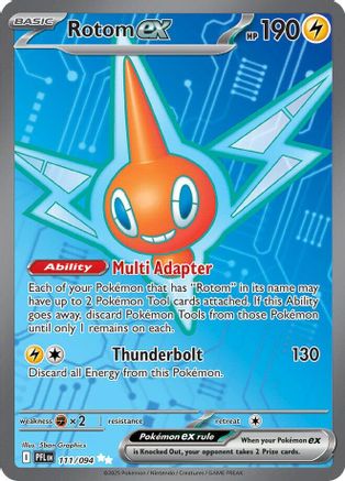 Rotom ex 111/094 - Holofoil Phantasmal Flames Ultra Rare - Pokémon TCG Card