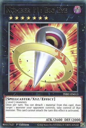 Number 11: Big Eye (PHRE-EN013) - Phantom Revenge 1st Edition Phantom Revenge Yugioh Single  Squirtle Squad Card Shop.