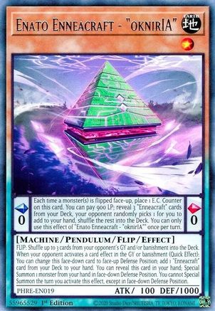 Enato Enneacraft - "oknirIA" (PHRE-EN019) - Phantom Revenge 1st Edition Phantom Revenge Yugioh Single  Squirtle Squad Card Shop.