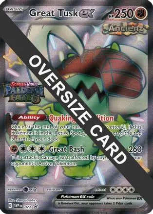 Great Tusk ex (Paldean Fates Stamped) 072  - Holofoil Jumbo Cards - Promo Jumbo Cards Pokemon Single  Squirtle Squad Card Shop.
