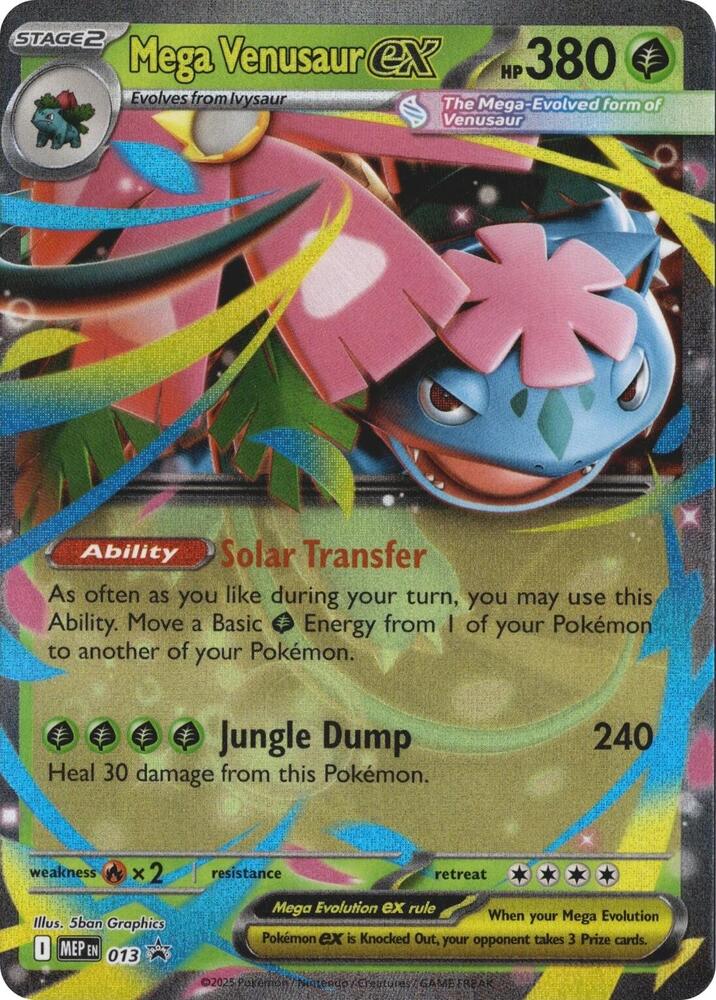 Mega Evolution - Promo Cards - Mega Venusaur ex MEP 013 - clean card image