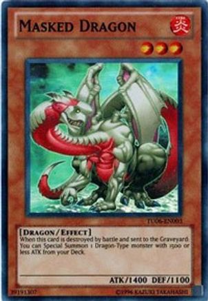 Masked Dragon (TU06-EN003) - Turbo Pack: Booster Six Unlimited Turbo Pack: Booster Six Yugioh Single  Squirtle Squad Card Shop.