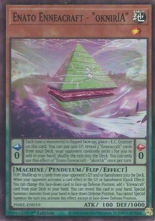 Enato Enneacraft - "oknirIA" (Super Rare) (PHRE-EN019) - Phantom Revenge 1st Edition Phantom Revenge Yugioh Single  Squirtle Squad Card Shop.