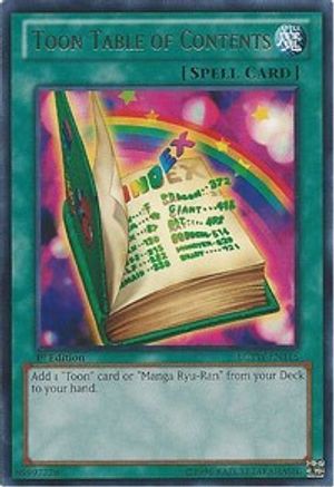 Toon Table of Contents (LCYW-EN116) - Legendary Collection 3: Yugi's World 1st Edition Legendary Collection 3: Yugi's World Yugioh Single  Squirtle Squad Card Shop.