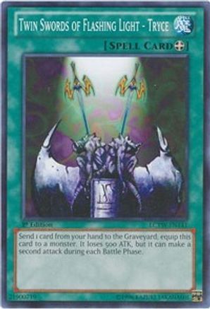 Twin Swords of Flashing Light - Tryce (LCYW-EN141) - Legendary Collection 3: Yugi's World 1st Edition Legendary Collection 3: Yugi's World Yugioh Single  Squirtle Squad Card Shop.