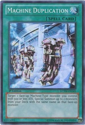 Machine Duplication (LCYW-EN145) - Legendary Collection 3: Yugi's World Unlimited Legendary Collection 3: Yugi's World Yugioh Single  Squirtle Squad Card Shop.