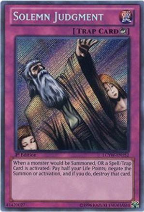 Solemn Judgment (LCYW-EN152) - Legendary Collection 3: Yugi's World Unlimited Legendary Collection 3: Yugi's World Yugioh Single  Squirtle Squad Card Shop.