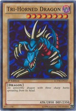 Tri-Horned Dragon (LCYW-EN157) - Legendary Collection 3: Yugi's World 1st Edition Legendary Collection 3: Yugi's World Yugioh Single  Squirtle Squad Card Shop.