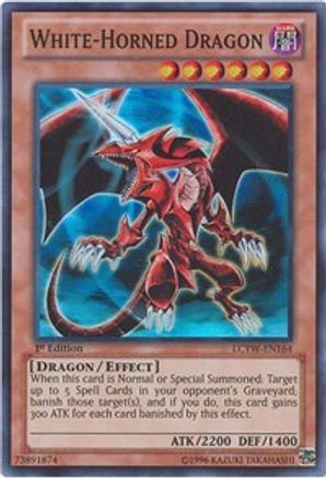 White-Horned Dragon (LCYW-EN164) - Legendary Collection 3: Yugi's World 1st Edition Legendary Collection 3: Yugi's World Yugioh Single  Squirtle Squad Card Shop.