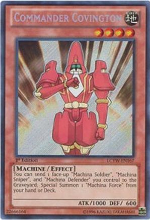 Commander Covington (LCYW-EN167) - Legendary Collection 3: Yugi's World Unlimited Legendary Collection 3: Yugi's World Yugioh Single  Squirtle Squad Card Shop.