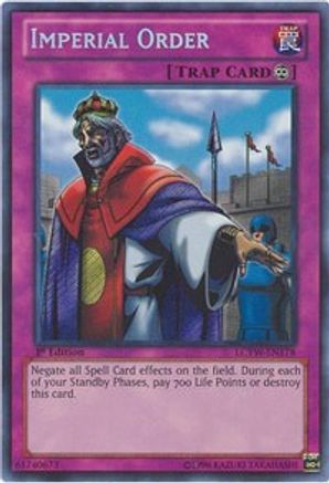 Imperial Order (LCYW-EN178) - Legendary Collection 3: Yugi's World Unlimited Legendary Collection 3: Yugi's World Yugioh Single  Squirtle Squad Card Shop.