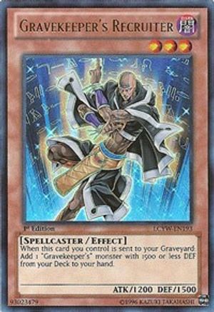 Gravekeeper's Recruiter (LCYW-EN193) - Legendary Collection 3: Yugi's World 1st Edition Legendary Collection 3: Yugi's World Yugioh Single  Squirtle Squad Card Shop.