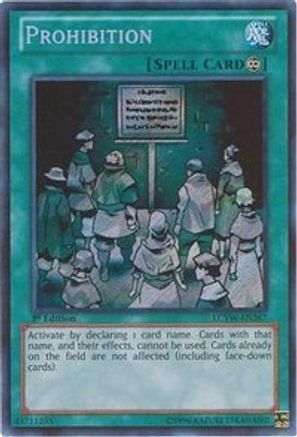 Prohibition (LCYW-EN267) - Legendary Collection 3: Yugi's World 1st Edition Legendary Collection 3: Yugi's World Yugioh Single  Squirtle Squad Card Shop.