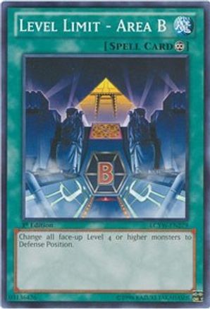 Level Limit - Area B (LCYW-EN279) - Legendary Collection 3: Yugi's World 1st Edition Legendary Collection 3: Yugi's World Yugioh Single  Squirtle Squad Card Shop.