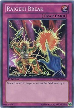 Raigeki Break (LCYW-EN286) - Legendary Collection 3: Yugi's World 1st Edition Legendary Collection 3: Yugi's World Yugioh Single  Squirtle Squad Card Shop.