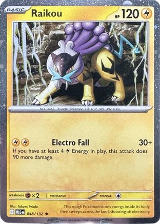 Raikou (Cosmos Holo) 048/132  - Holofoil ME01 Mega Evolution - Promo ME01: Mega Evolution Pokemon Single  Squirtle Squad Card Shop.