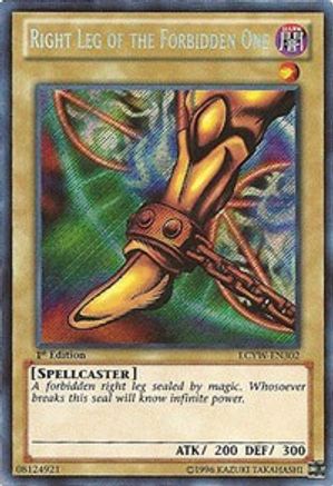 Right Leg of the Forbidden One (LCYW-EN302) - Legendary Collection 3: Yugi's World 1st Edition Legendary Collection 3: Yugi's World Yugioh Single  Squirtle Squad Card Shop.