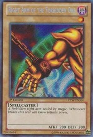 Right Arm of the Forbidden One (LCYW-EN304) - Legendary Collection 3: Yugi's World Unlimited Legendary Collection 3: Yugi's World Yugioh Single  Squirtle Squad Card Shop.