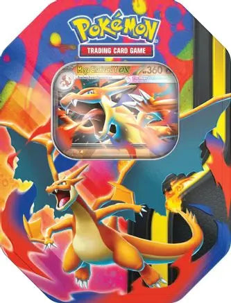 Mega Charizard Tin (Mega Charizard Y) Miscellaneous Cards & Products Pokemon Sealed  Squirtle Squad Card Shop.