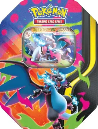 Mega Charizard Tin (Mega Charizard X) Miscellaneous Cards & Products Pokemon Sealed  Squirtle Squad Card Shop.