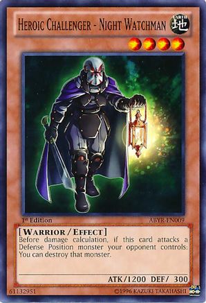 Heroic Challenger - Night Watchman (ABYR-EN009) - Abyss Rising Unlimited Abyss Rising Yugioh Single  Squirtle Squad Card Shop.