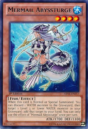 Mermail Abyssturge (ABYR-EN017) - Abyss Rising Unlimited Abyss Rising Yugioh Single  Squirtle Squad Card Shop.