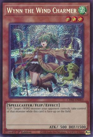 Wynn the Wind Charmer (CH02-EN003) - THE CHRONICLES DECK: Spirit Charmers (All-Foil Edition) 1st Edition THE CHRONICLES DECK: Spirit Charmers (All-Foil Edition) Yugioh Single  Squirtle Squad Card Shop.