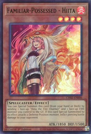 Familiar-Possessed - Hiita (CH02-EN006) - THE CHRONICLES DECK: Spirit Charmers (All-Foil Edition) 1st Edition THE CHRONICLES DECK: Spirit Charmers (All-Foil Edition) Yugioh Single  Squirtle Squad Card Shop.