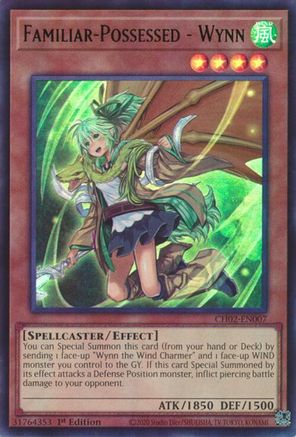 Familiar-Possessed - Wynn (CH02-EN007) - THE CHRONICLES DECK: Spirit Charmers (All-Foil Edition) 1st Edition THE CHRONICLES DECK: Spirit Charmers (All-Foil Edition) Yugioh Single  Squirtle Squad Card Shop.