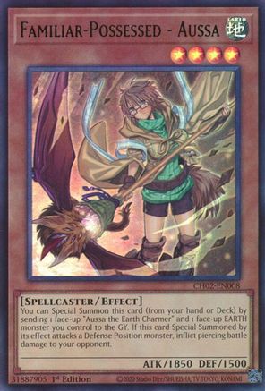 Familiar-Possessed - Aussa (CH02-EN008) - THE CHRONICLES DECK: Spirit Charmers (All-Foil Edition) 1st Edition THE CHRONICLES DECK: Spirit Charmers (All-Foil Edition) Yugioh Single  Squirtle Squad Card Shop.