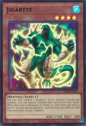 Jigabyte (CH02-EN013) - THE CHRONICLES DECK: Spirit Charmers (All-Foil Edition) 1st Edition THE CHRONICLES DECK: Spirit Charmers (All-Foil Edition) Yugioh Single  Squirtle Squad Card Shop.
