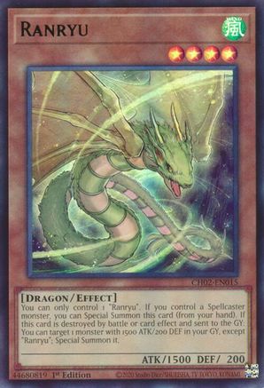 Ranryu (CH02-EN015) - THE CHRONICLES DECK: Spirit Charmers (All-Foil Edition) 1st Edition THE CHRONICLES DECK: Spirit Charmers (All-Foil Edition) Yugioh Single  Squirtle Squad Card Shop.