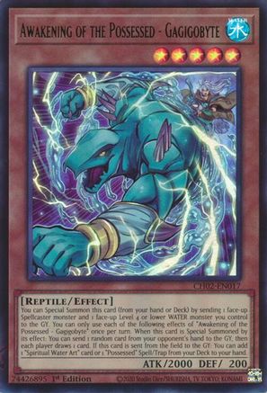 Awakening of the Possessed - Gagigobyte (CH02-EN017) - THE CHRONICLES DECK: Spirit Charmers (All-Foil Edition) 1st Edition THE CHRONICLES DECK: Spirit Charmers (All-Foil Edition) Yugioh Single  Squirtle Squad Card Shop.