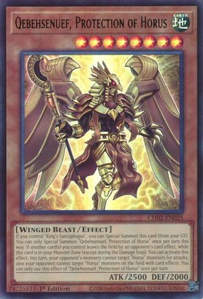 Qebehsenuef, Protection of Horus (CH02-EN025) - THE CHRONICLES DECK: Spirit Charmers (All-Foil Edition) 1st Edition THE CHRONICLES DECK: Spirit Charmers (All-Foil Edition) Yugioh Single  Squirtle Squad Card Shop.