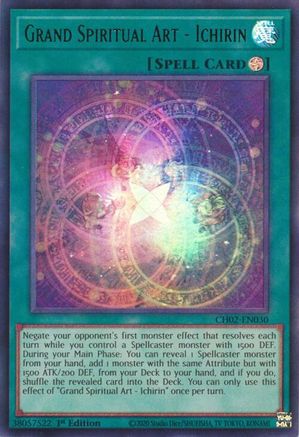 Grand Spiritual Art - Ichirin (CH02-EN030) - THE CHRONICLES DECK: Spirit Charmers (All-Foil Edition) 1st Edition THE CHRONICLES DECK: Spirit Charmers (All-Foil Edition) Yugioh Single  Squirtle Squad Card Shop.
