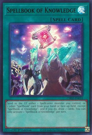 Spellbook of Knowledge (CH02-EN033) - THE CHRONICLES DECK: Spirit Charmers (All-Foil Edition) 1st Edition THE CHRONICLES DECK: Spirit Charmers (All-Foil Edition) Yugioh Single  Squirtle Squad Card Shop.