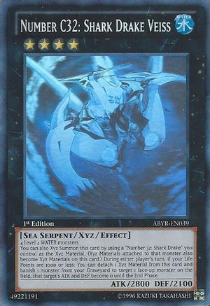 Number C32: Shark Drake Veiss (Ghost Rare) (ABYR-EN039) - Abyss Rising Unlimited Abyss Rising Yugioh Single  Squirtle Squad Card Shop.