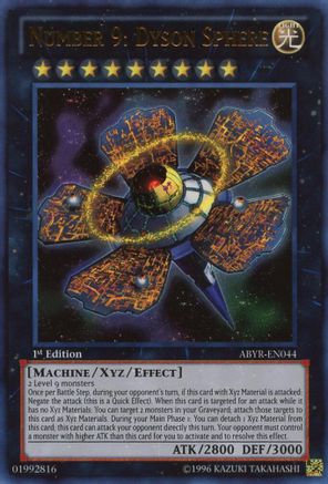 Number 9: Dyson Sphere (ABYR-EN044) - Abyss Rising 1st Edition Abyss Rising Yugioh Single  Squirtle Squad Card Shop.
