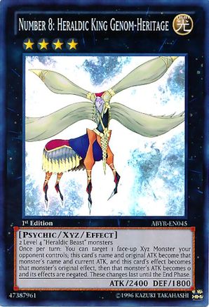 Number 8: Heraldic King Genom-Heritage (ABYR-EN045) - Abyss Rising 1st Edition Abyss Rising Yugioh Single  Squirtle Squad Card Shop.