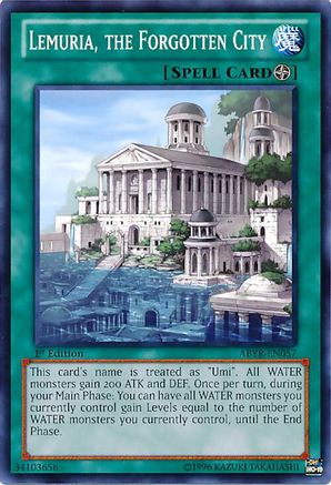 Lemuria, the Forgotten City (ABYR-EN057) - Abyss Rising Unlimited Abyss Rising Yugioh Single  Squirtle Squad Card Shop.