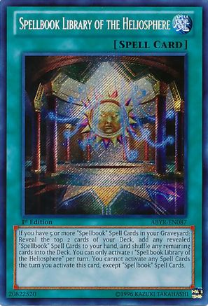 Spellbook Library of the Heliosphere (ABYR-EN087) - Abyss Rising Unlimited Abyss Rising Yugioh Single  Squirtle Squad Card Shop.
