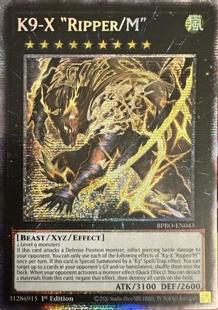 K9-X "Ripper/M" (Starlight Rare) (BPRO-EN043) - Burst Protocol 1st Edition Burst Protocol Yugioh Single  Squirtle Squad Card Shop.