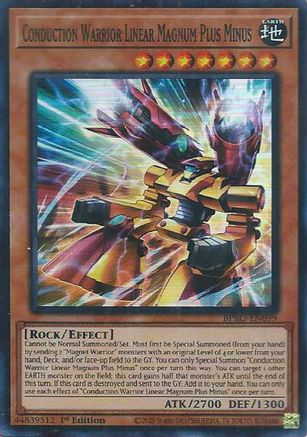 Conduction Warrior Linear Magnum Plus Minus (BPRO-EN099) - Burst Protocol 1st Edition Burst Protocol Yugioh Single  Squirtle Squad Card Shop.