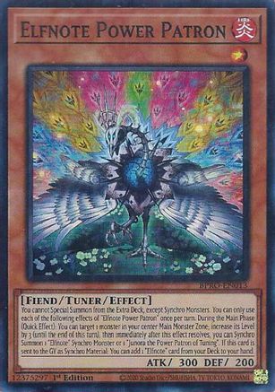 Elfnote Power Patron (BPRO-EN013) - Burst Protocol 1st Edition Burst Protocol Yugioh Single  Squirtle Squad Card Shop.