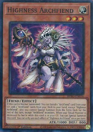 Highness Archfiend (BPRO-EN016) - Burst Protocol 1st Edition Burst Protocol Yugioh Single  Squirtle Squad Card Shop.