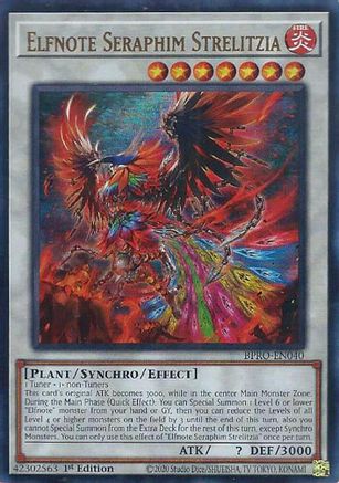 Elfnote Seraphim Strelitzia (BPRO-EN040) - Burst Protocol 1st Edition Burst Protocol Yugioh Single  Squirtle Squad Card Shop.